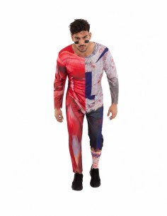 Disfarce de Jogador Zumbi de alta qualidade, ideal para carnaval, festas temáticas e eventos especiais